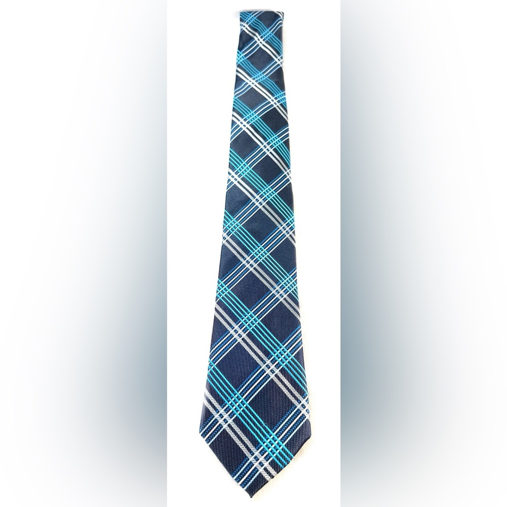 GIORGIO BRUTINI COLLECTION Silver Blue Polyester Men's Tie Hand Made